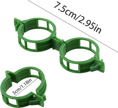 Clips fijación plantas trepadoras jardín 50 pzas