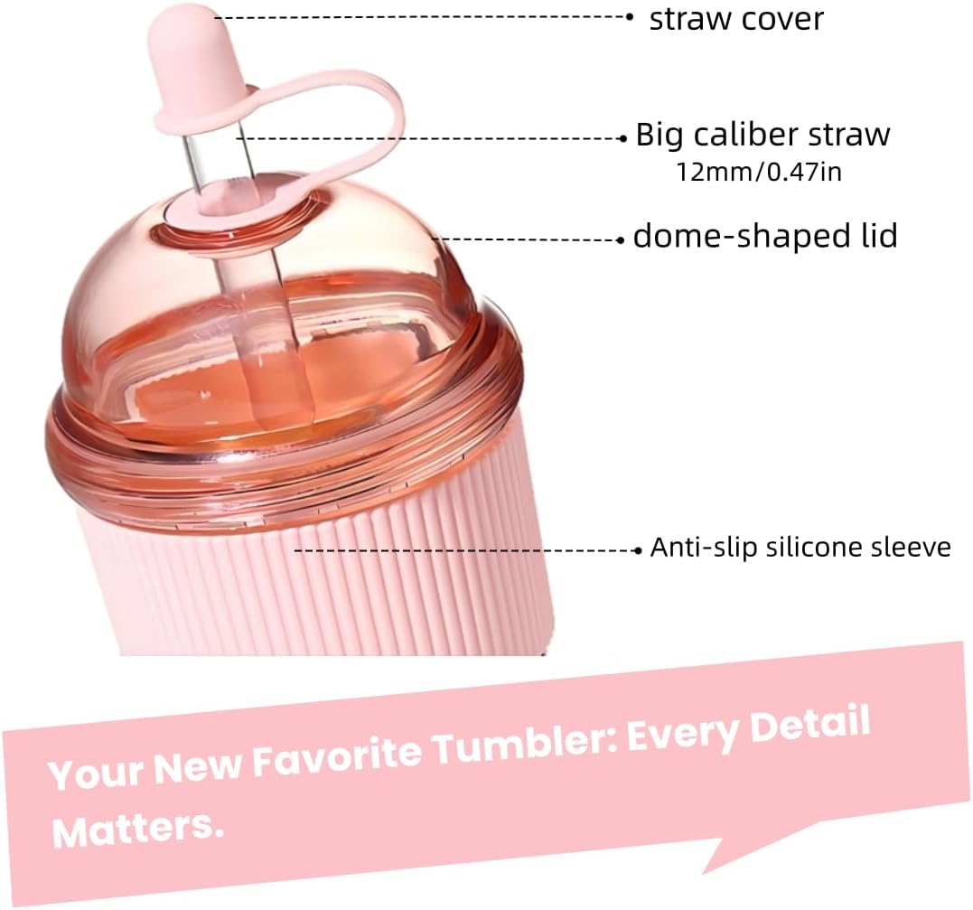 Tazas de café Ices reutilizables 14 oz con tapas y pajitas