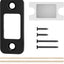 Placa trasera puerta 1x2.25pulg negro mate bloqueo esquina