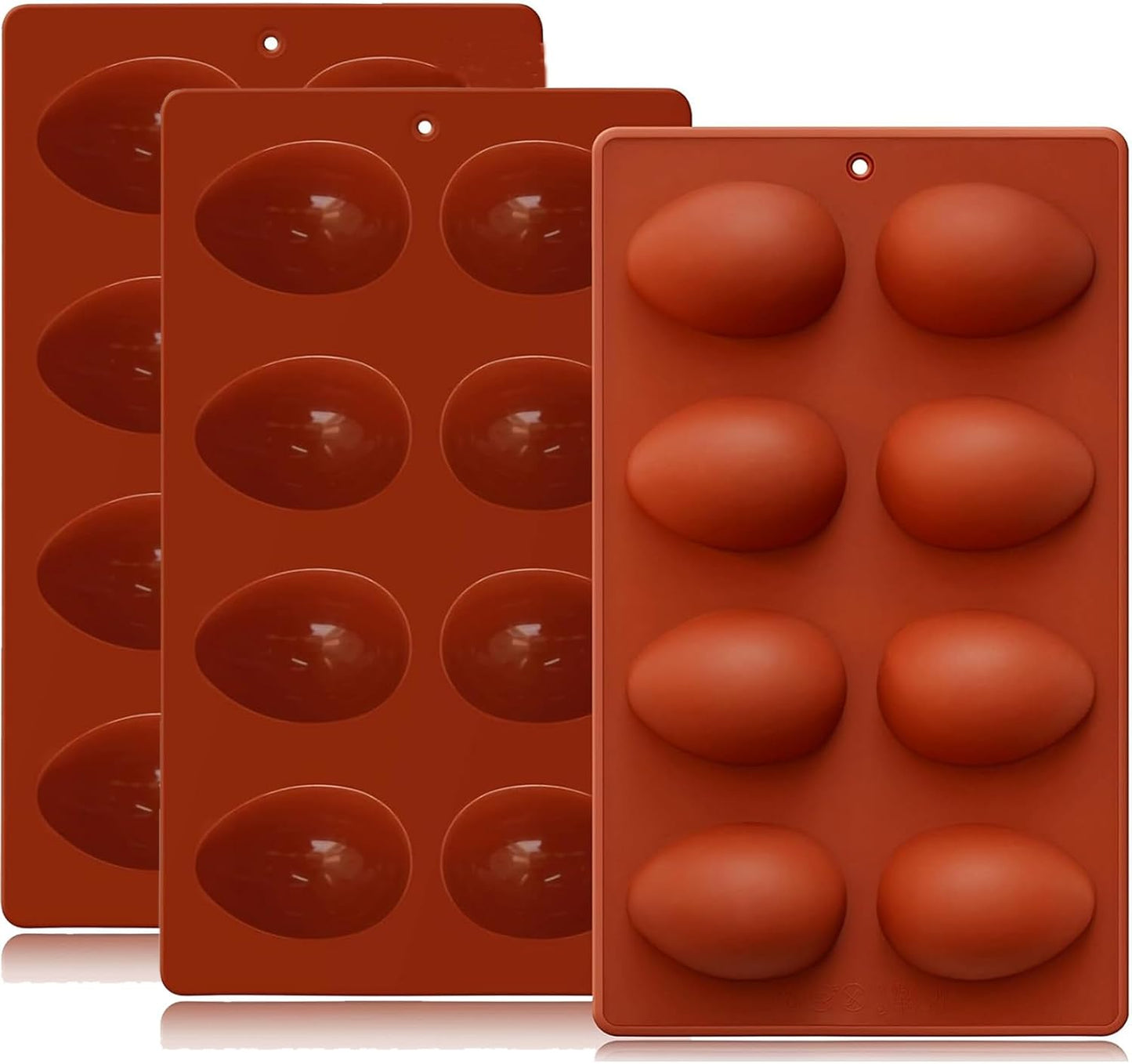 Moldes de silicona 3D para huevos de Pascua veganos y rellenos