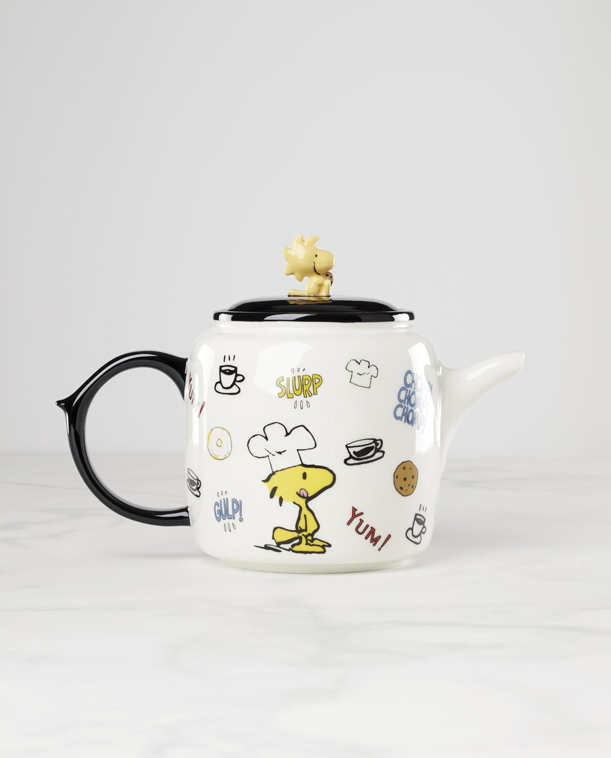 Tetera de Snoopy de chef hecha de porcelana apta para lavavajillas