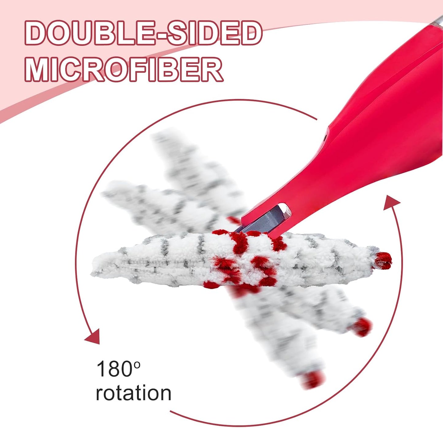 Almohadillas microfibra trapeador comp Promist MAX 4uds rojo