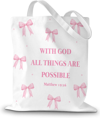 Bolsa compras reutilizable cristiana para mujer