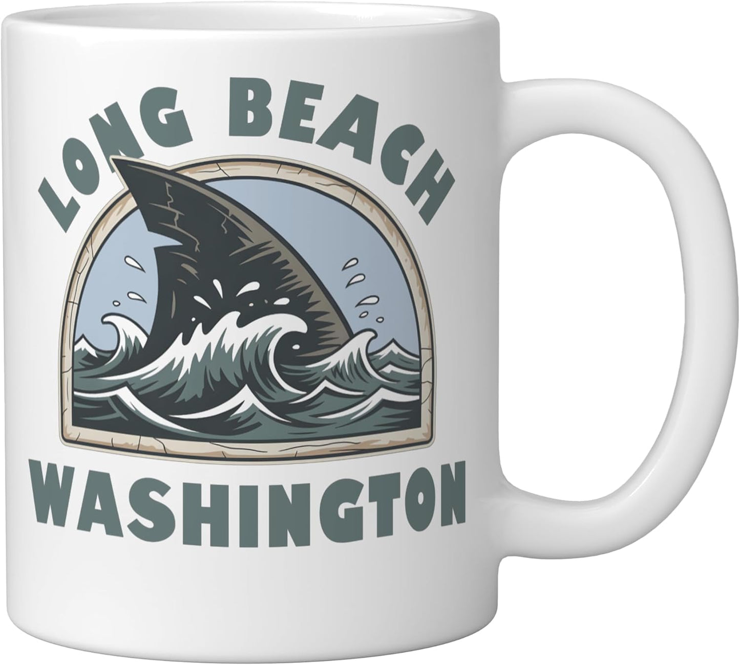 Taza cerámica souvenir vacaciones Long Beach Washington
