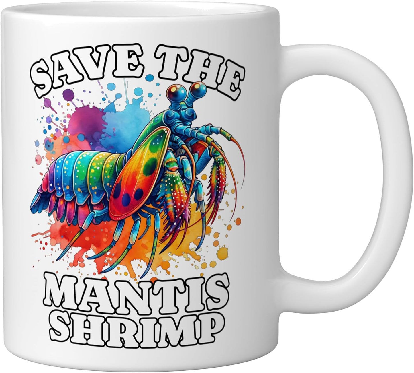 Taza Cerámica Mantis Shrimp Blanca