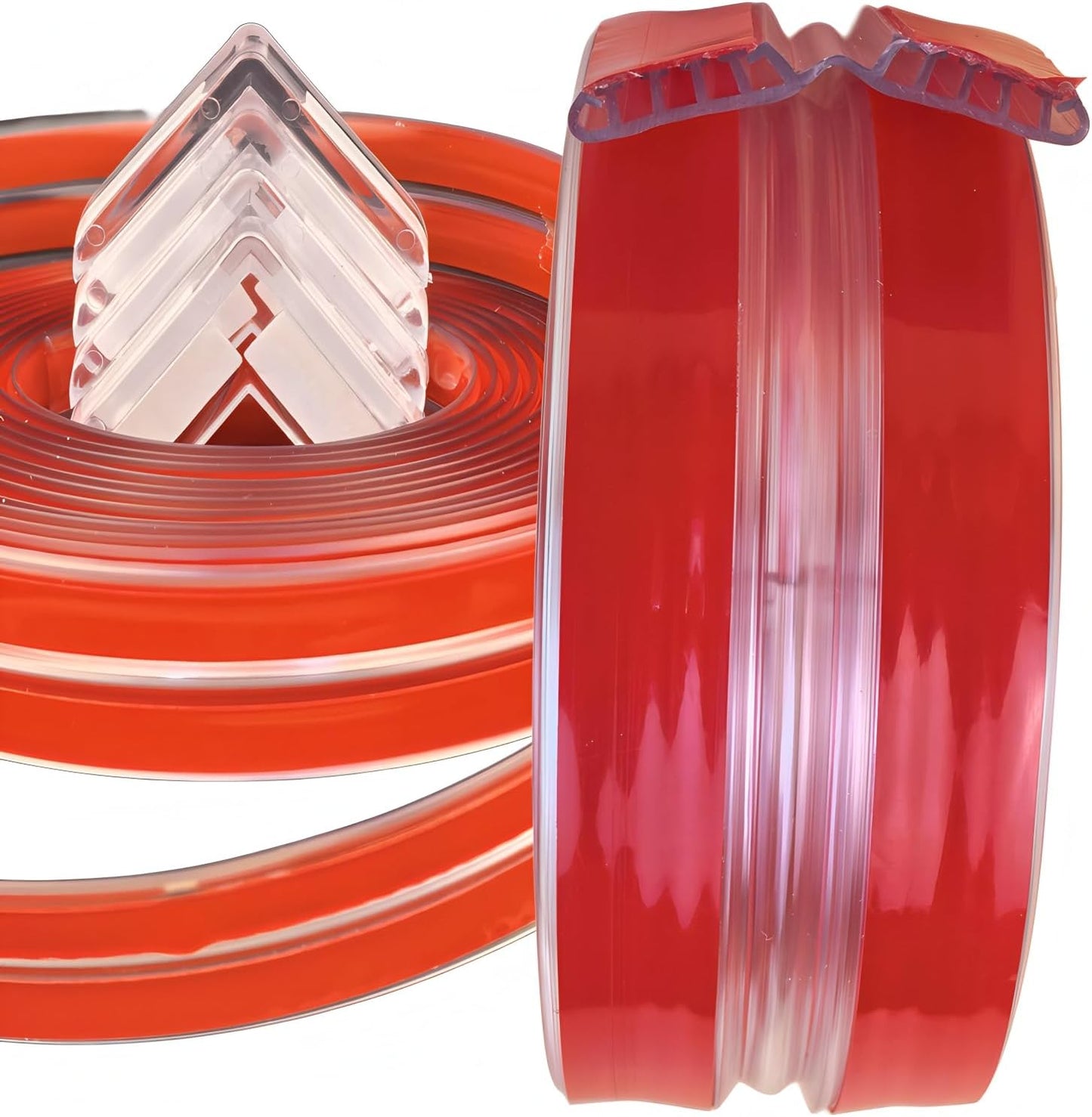 Tira seguridad bordes 3D 1.6x6.6pies con protectores silicona