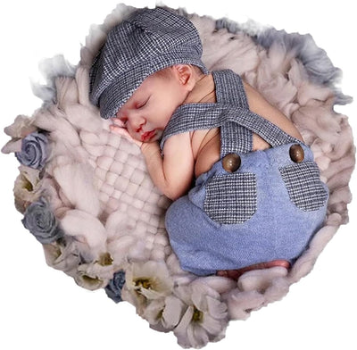 Traje bebé niño sesion foto con sombrero