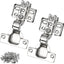 Pack 2 Bisagra cocina suave cierre 35mm 90-110 grados con tornillos