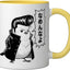 Taza Cerámica con Diseño Manga Shima Enaga Bird Amarillo/Blanco