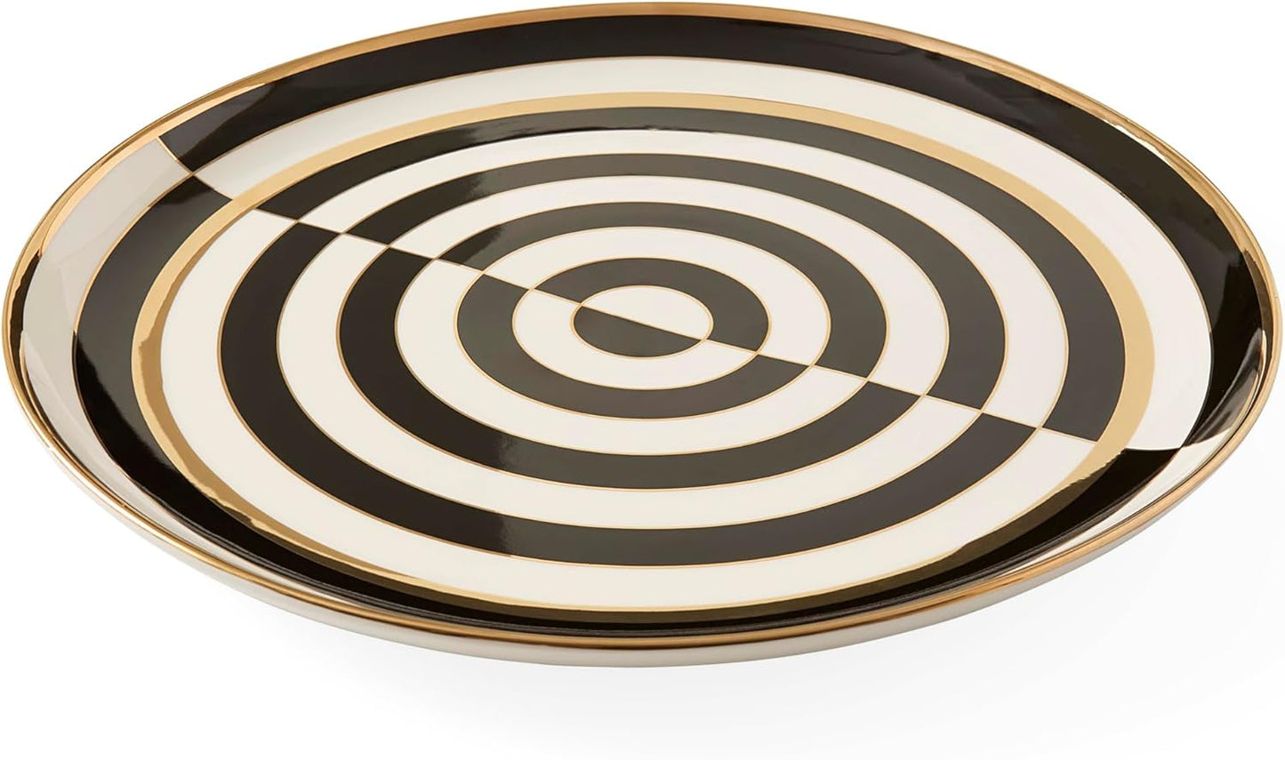 Bandeja redonda para servir Op Art Jonathan Adler