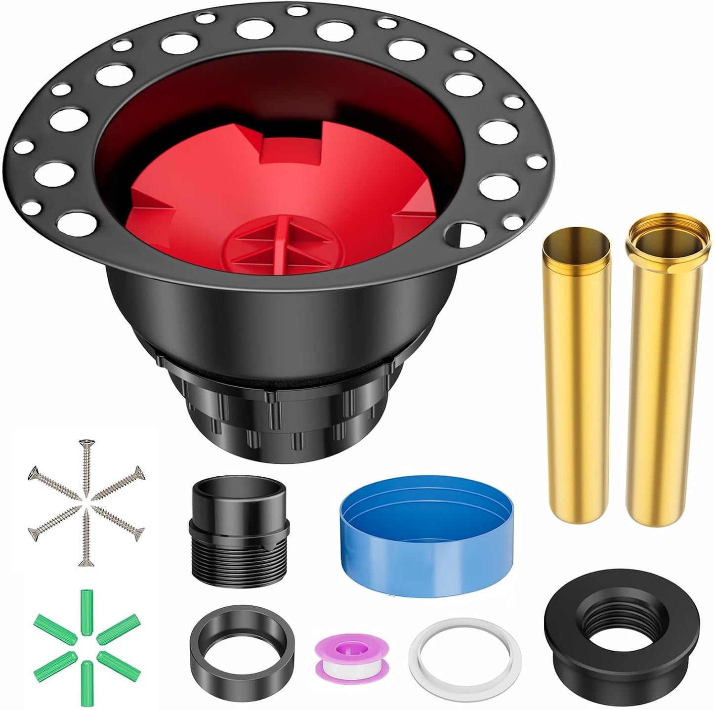 Kit drenaje bañera PVC con adaptador plástico