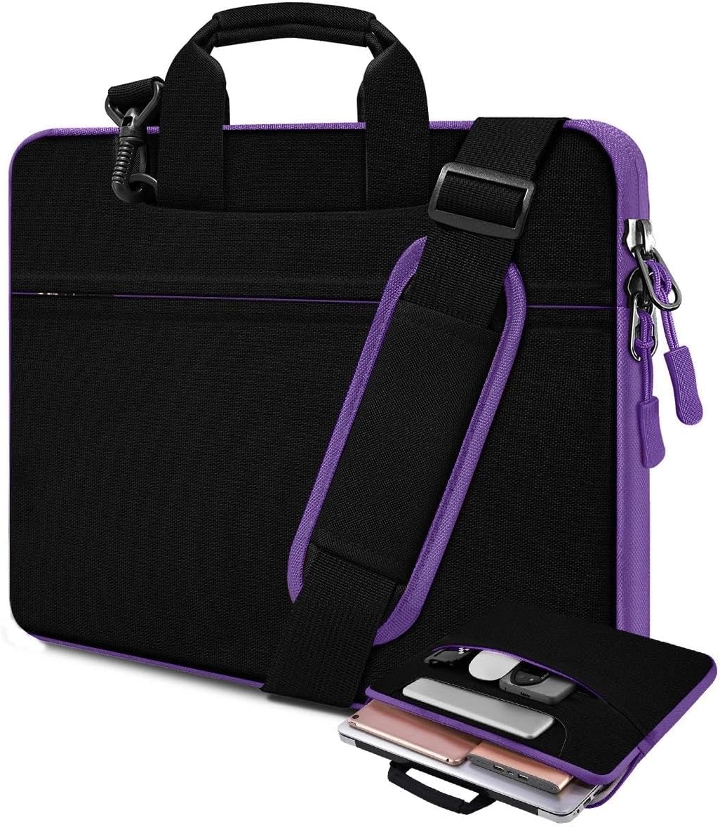 Funda laptop 15.6 pulg duradera con correa y bolsillos