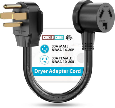 Cable adaptador secadora 3P a 4P NEMA 14-30P a 10-30R