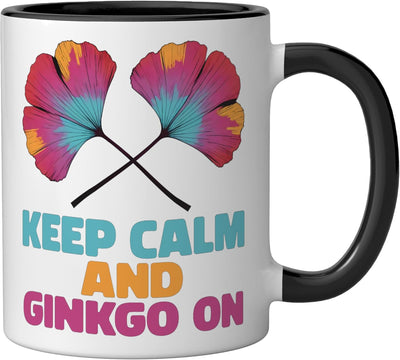 Taza Cerámica Keep Calm Ginkgo Negro/Blanco
