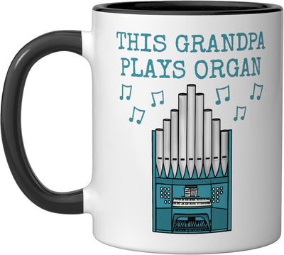 Taza de cerámica para padre This Grandpa Juega Organo