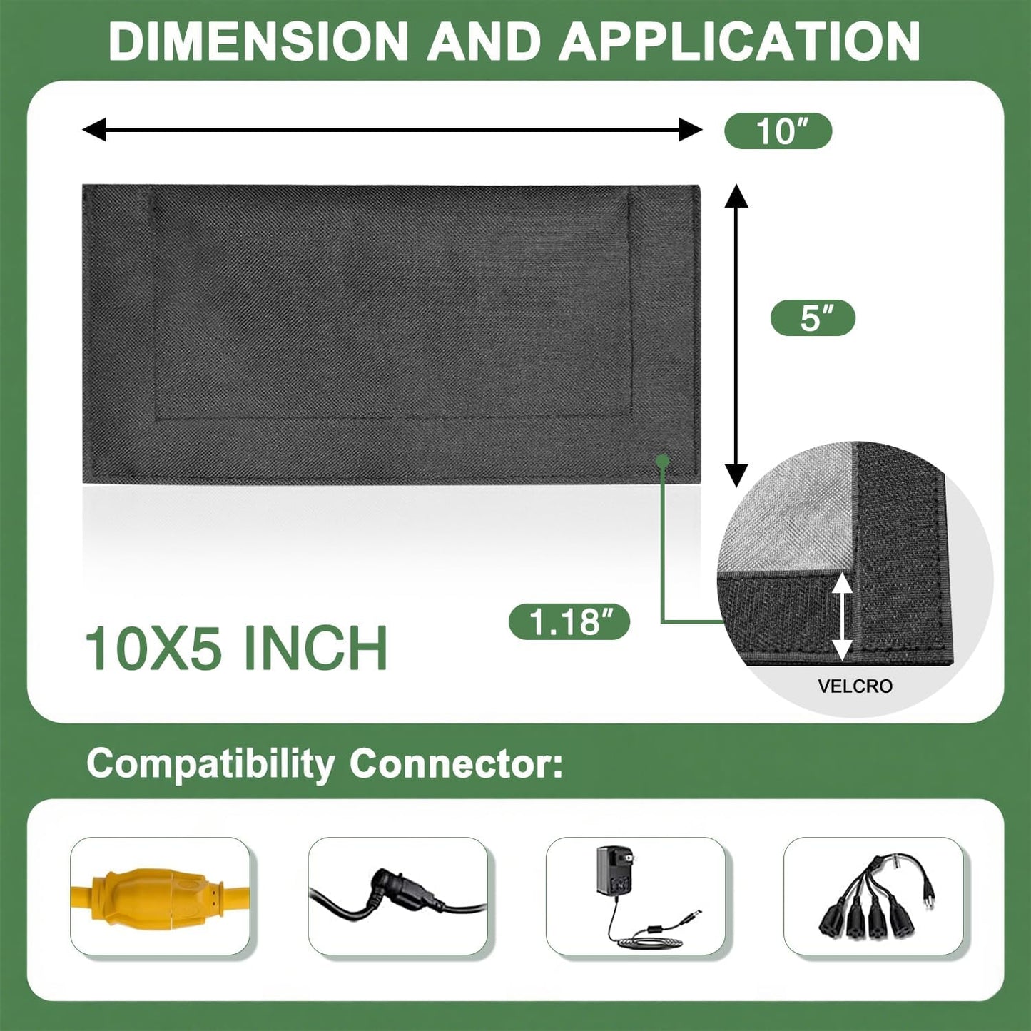 3 fundas seguridad cable exterior 10x5pulg lona 600D impermeable