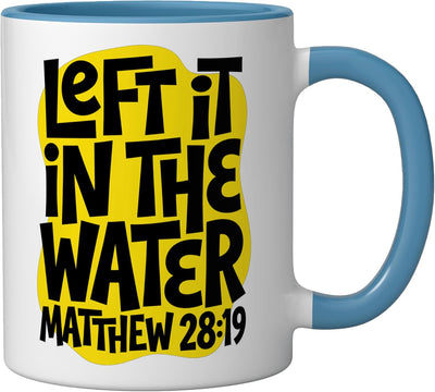 Taza Cerámica Blue/White Matthew 28:19 Amarillo