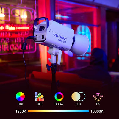 Luz LED RGBW estudio 1800K-10000K