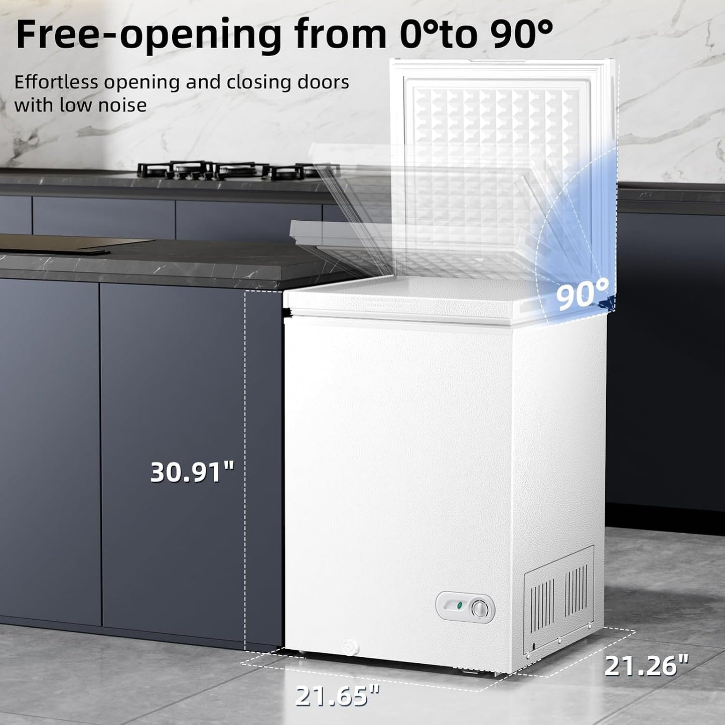 Congelador pecho 3.5 pies cúbicos -4°F a 6.8°F puerta superior
