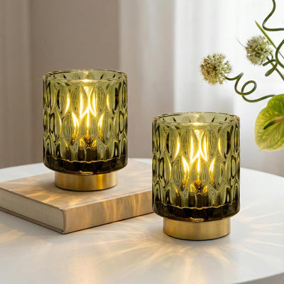Lámpara mesa inalámbrica LED con temporizador cristal