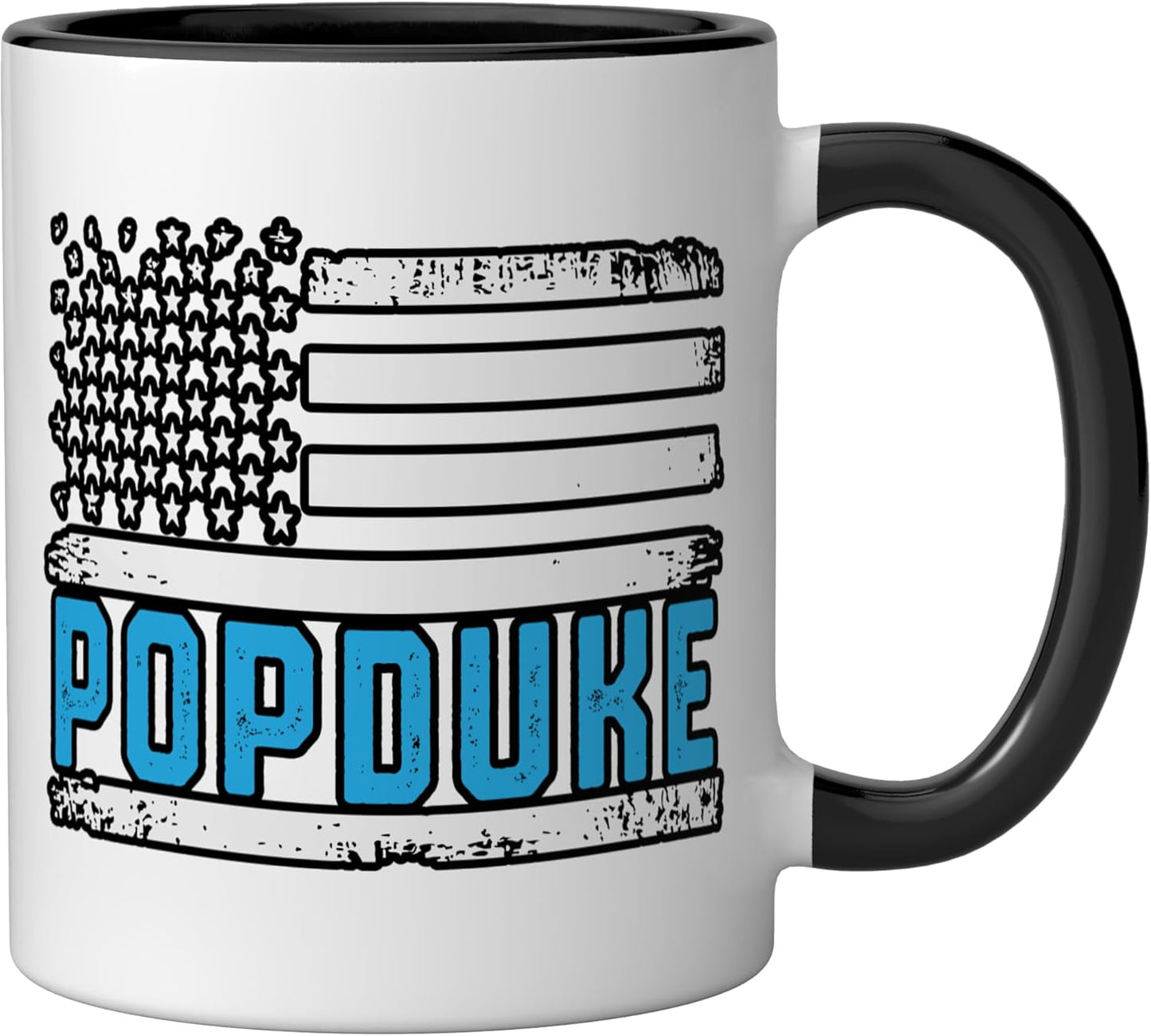 Taza Cerámica Bandera Americana Negro/Blanco