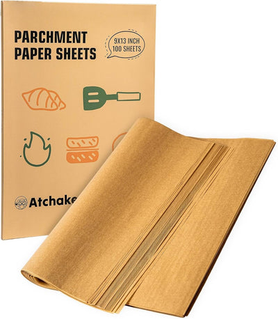 Papel pergamino marrón 9x13pulg antiadherente para horno y freidora