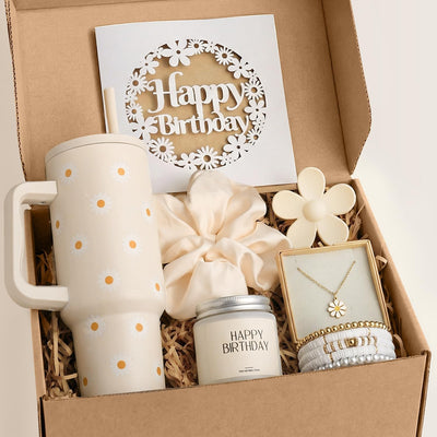 Caja regalo cumpleaños mujer vaso margarita