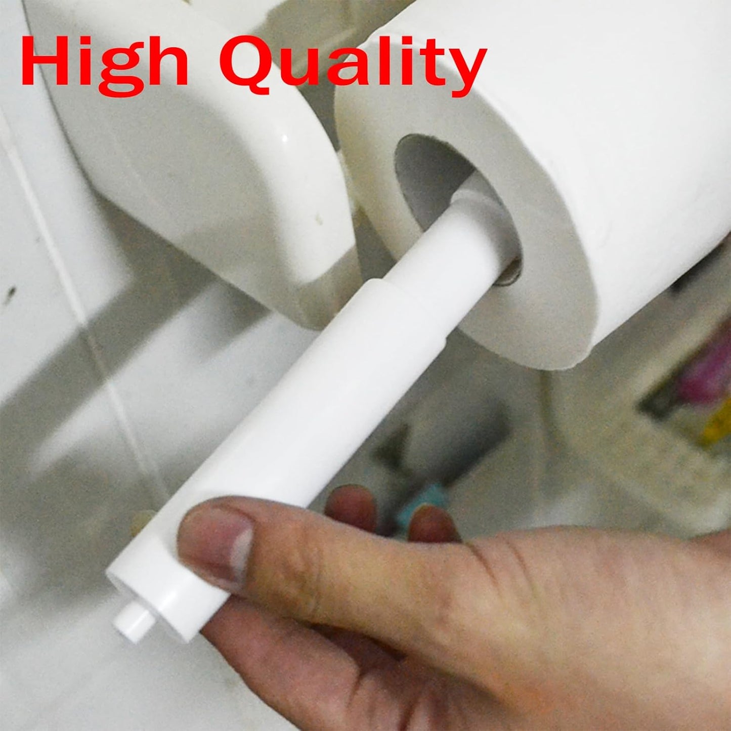 2 Pzas Soporte Papel Higiénico Palanca Reemplazo Blanco