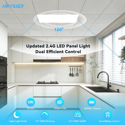 Luz LED plana 2x4 70W 3000K-6500K regulable app