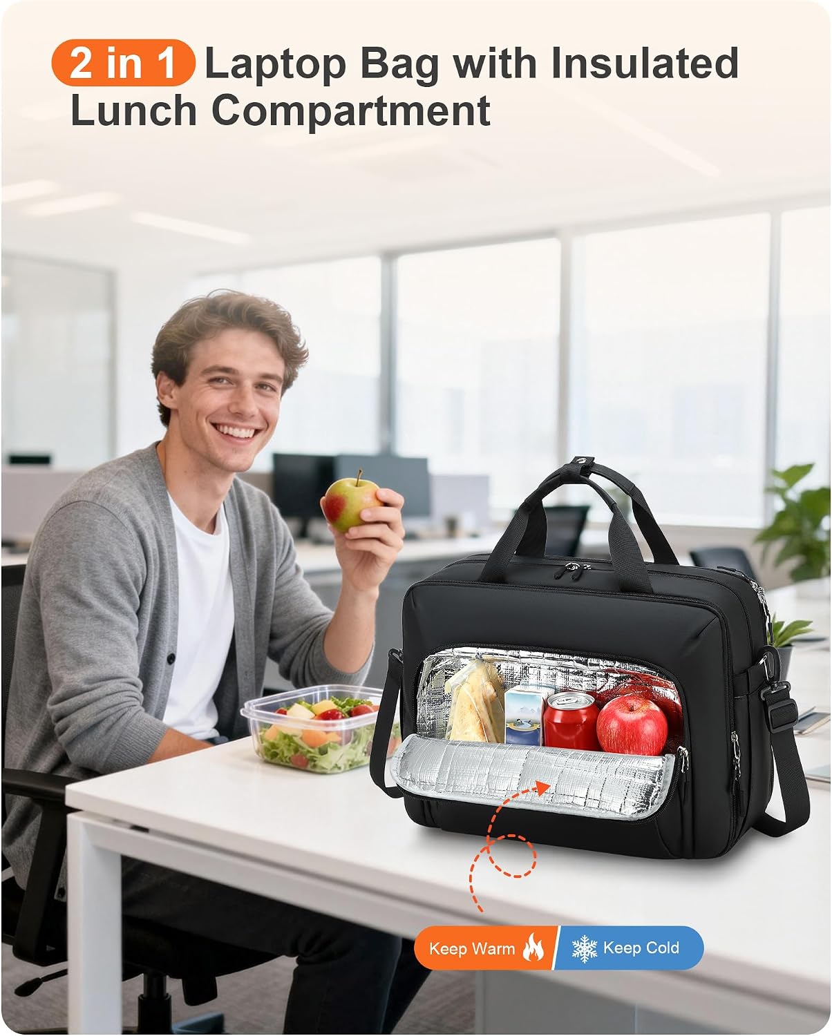 Bolsa laptop 15.6pulg para hombre profesor impermeable