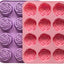 Moldes de silicona rosa 24 cavidades para chocolate, dulces, cubos de hielo y decoraciones