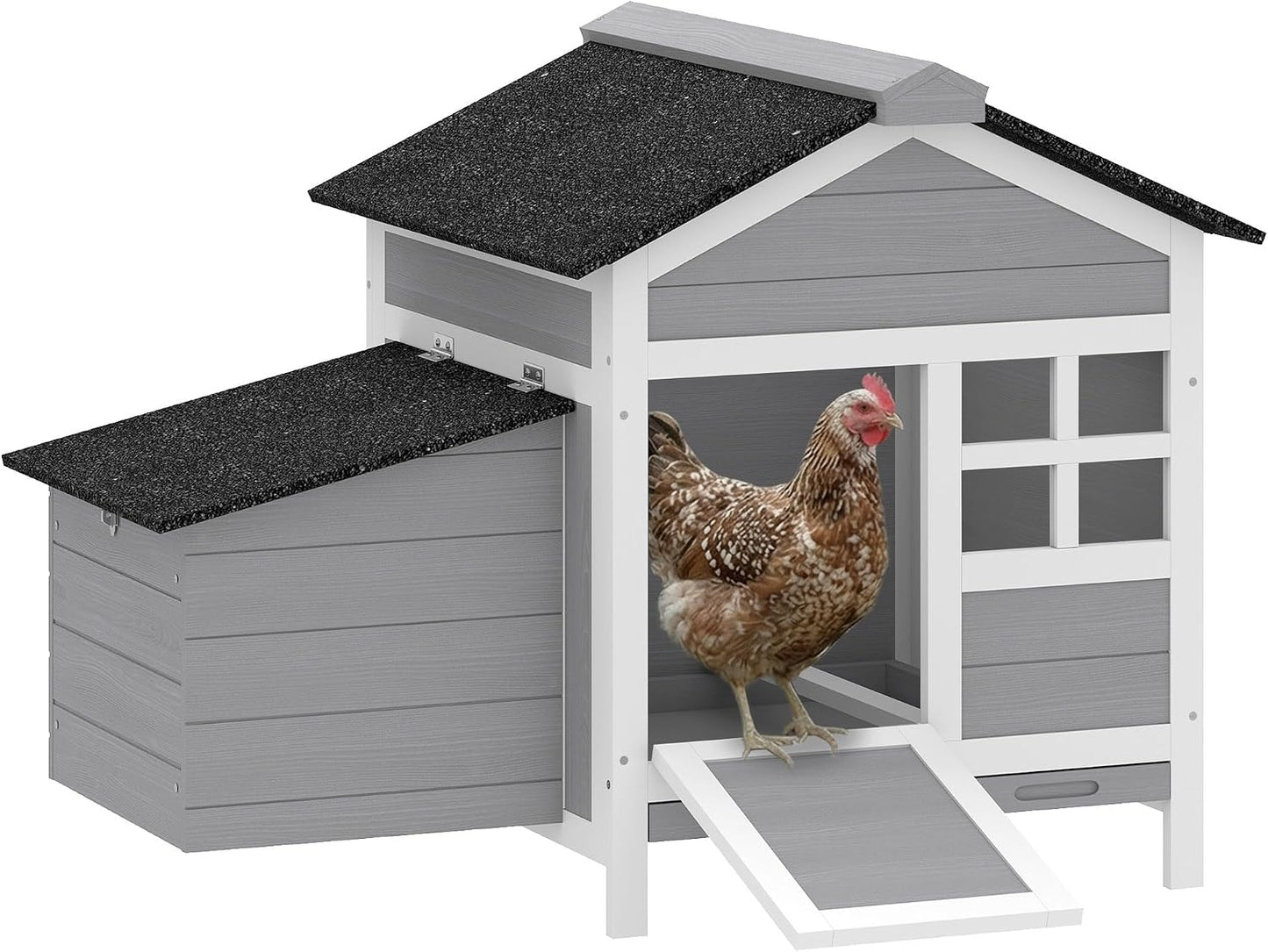 Gallinero madera 36x25x27pulg para 1-2 pollos patos