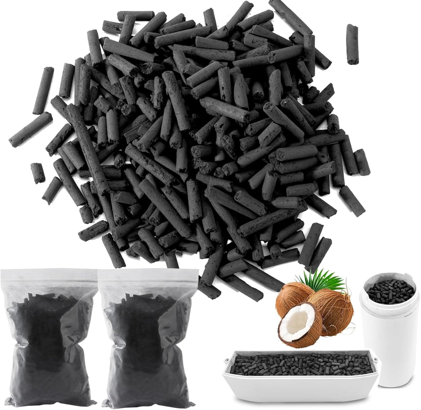 Paquete de 2 filtros de carbón activado para compostador Lomi