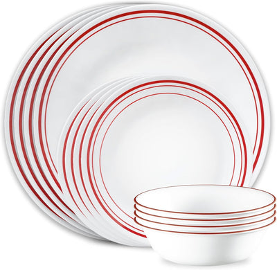 Set 12 Pzas Vajilla Vidrio Triple Capa Resistente