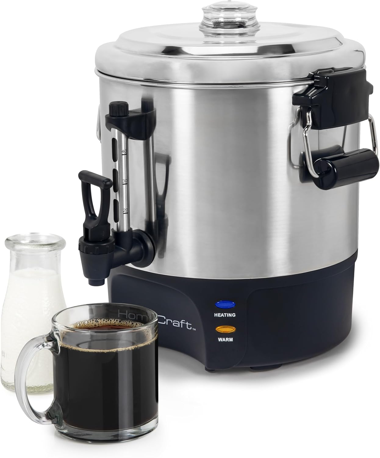 Urna de bebidas Homecraft 40 tazas acero inoxidable sin goteo