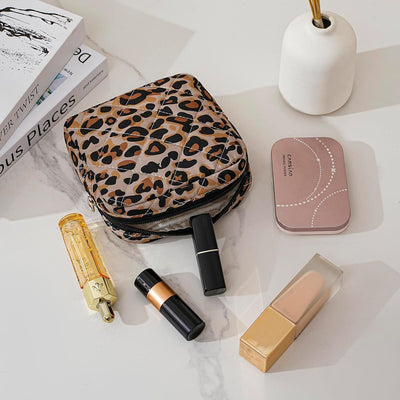 Bolsa cosméticos acolchada con compartimentos cremallera
