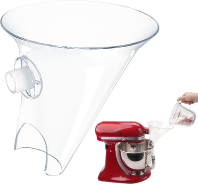 Embudo de harina transparente para KitchenAid sin desorden