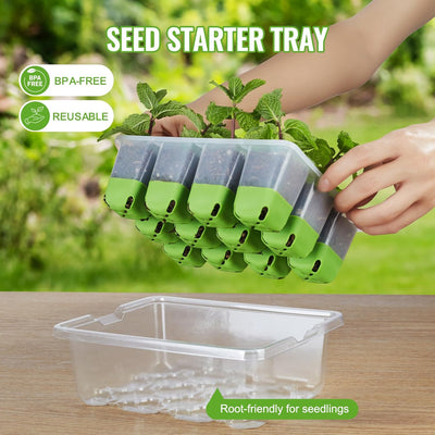 Pack 5 bandejas plantación 60 celdas reutilizables silicona