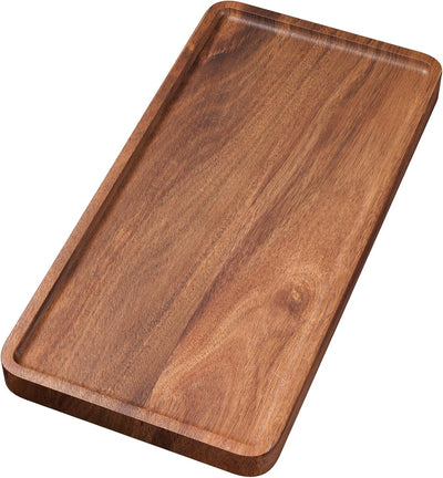 Bandeja acacia 11.8x5.9pulg para mesa café sala bar