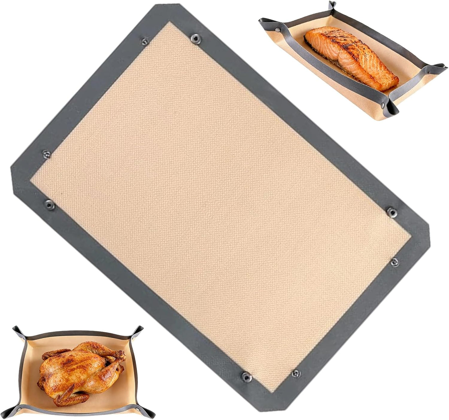 Alfombrilla silicona para hornear con hebilla antiadherente