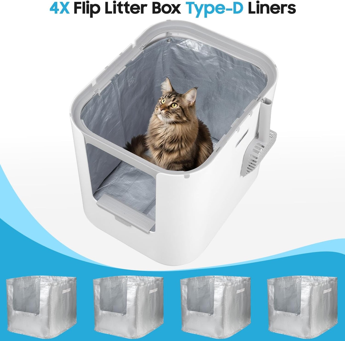4 Forros Reutilizables Caja Arena D Modkat XL con Asas