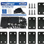 Soportes planos metal negro 2.4x1.5pulg para acero inox