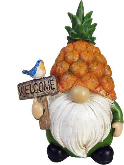 Gnomos piña decoración jardín patio estatua regalo mujer