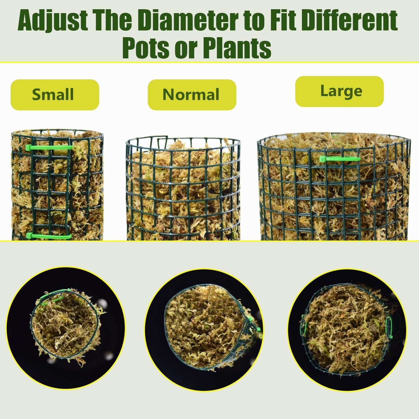 2 Pzas Poste Musgo Sphagnum Apilable para Monstera