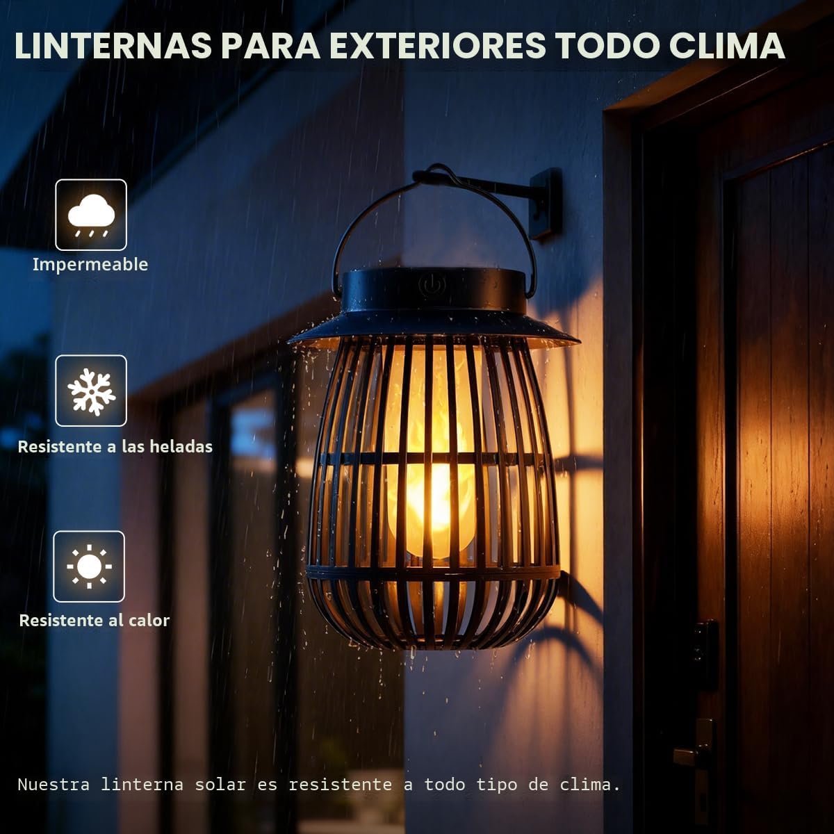 4 Faroles Solares Gen2 Colgantes Impermeables Exteriores