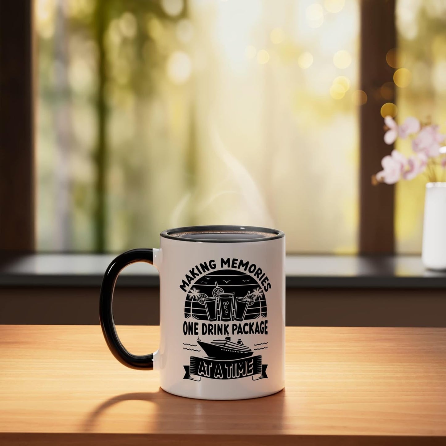 Taza Cerámica para Crucero Negro/Blanco