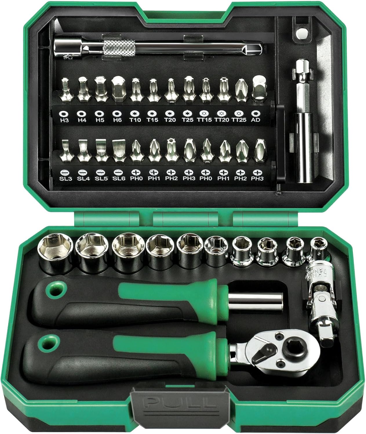 Set 39 llaves trinquete mini métricas 0.157-0.512in