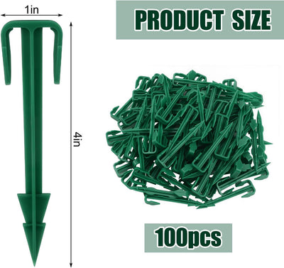100 Estacas Biodegradables Jardín 4pulg Césped Membrana