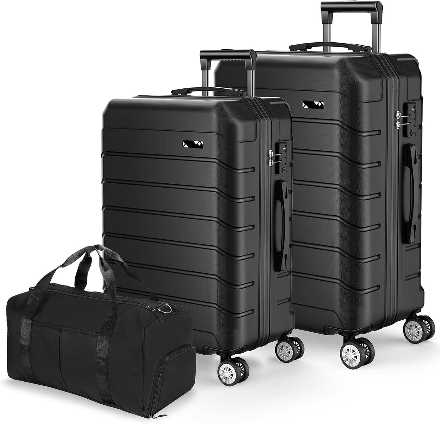 Set 3 Pzas Maleta Rígida con Ruedas TSA 20/26pulg Negro