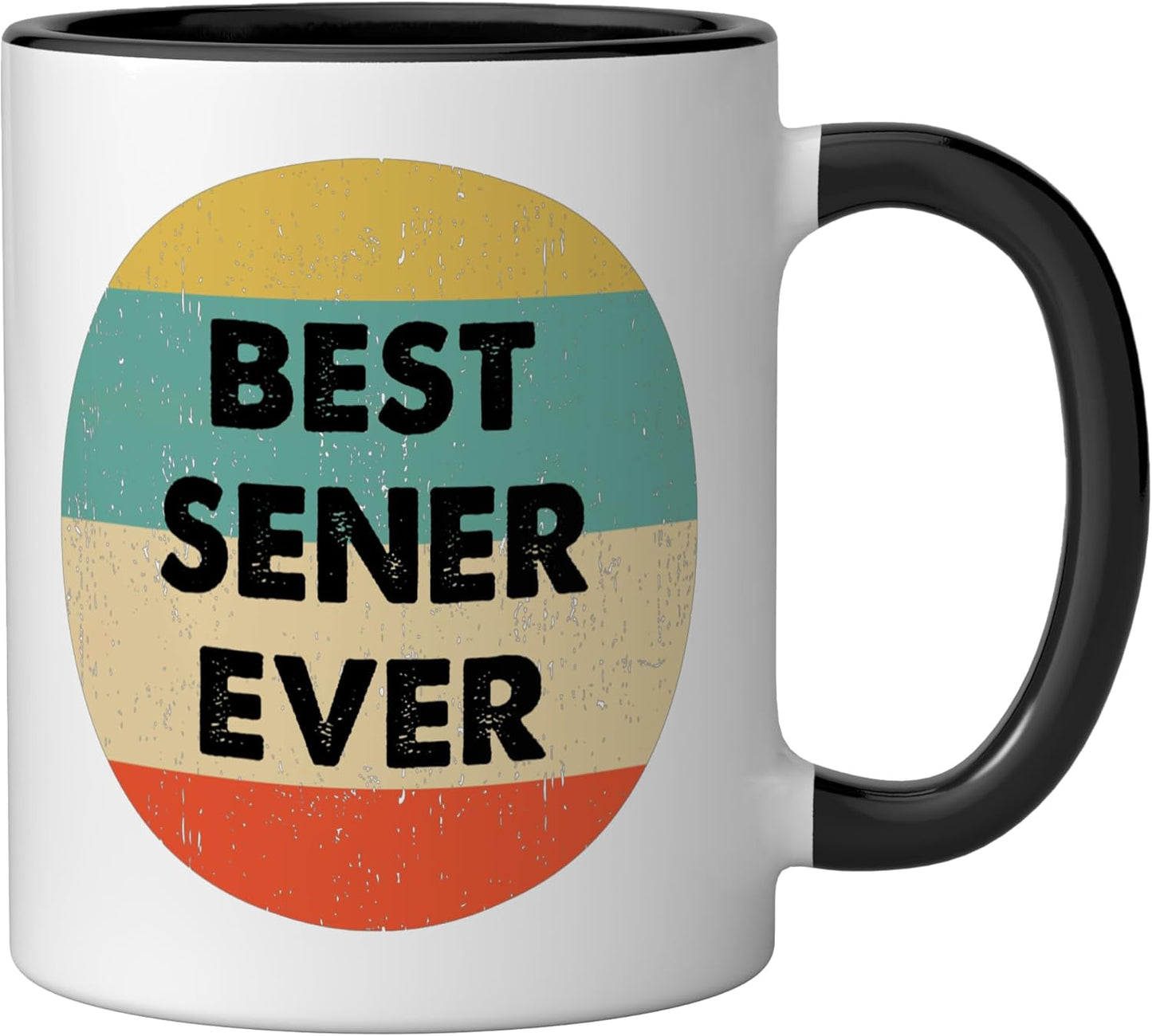 Taza Cerámica Sener Negro/Blanco